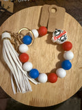 Baseball mom keychain