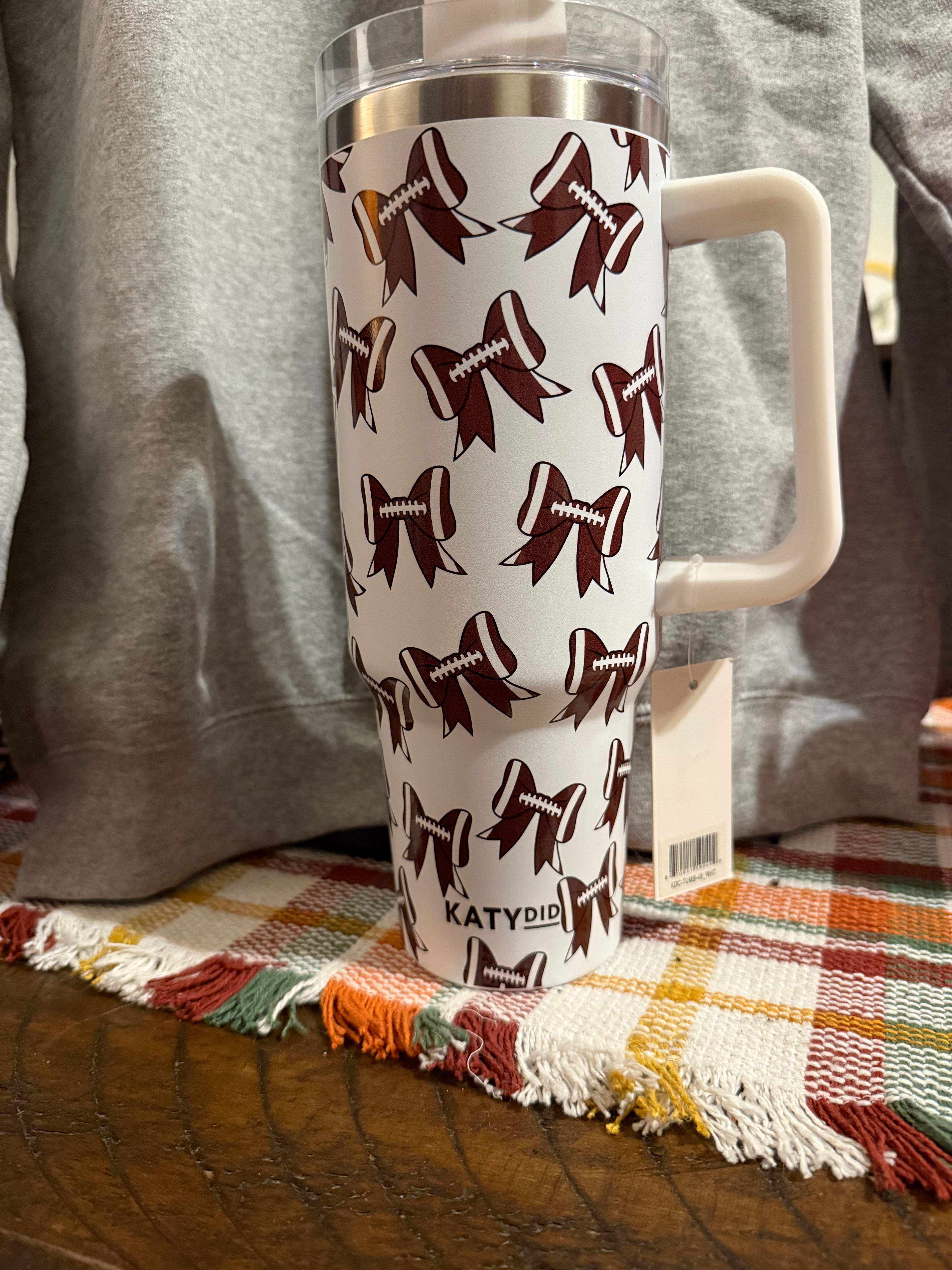 Football bow tumbler