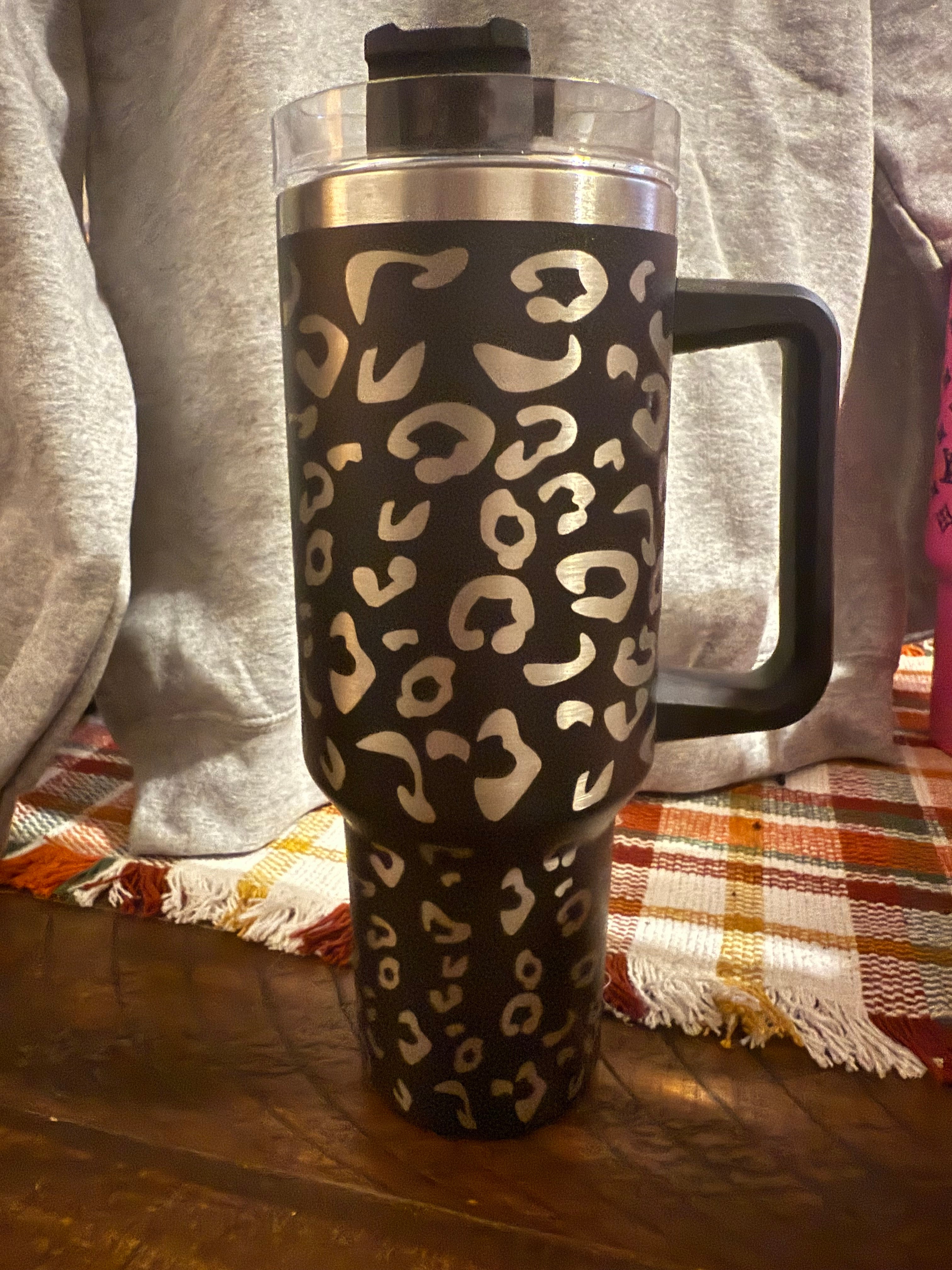Cheetah print tumbler