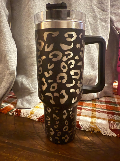 Cheetah print tumbler