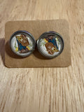 Cheetah print boots earrings