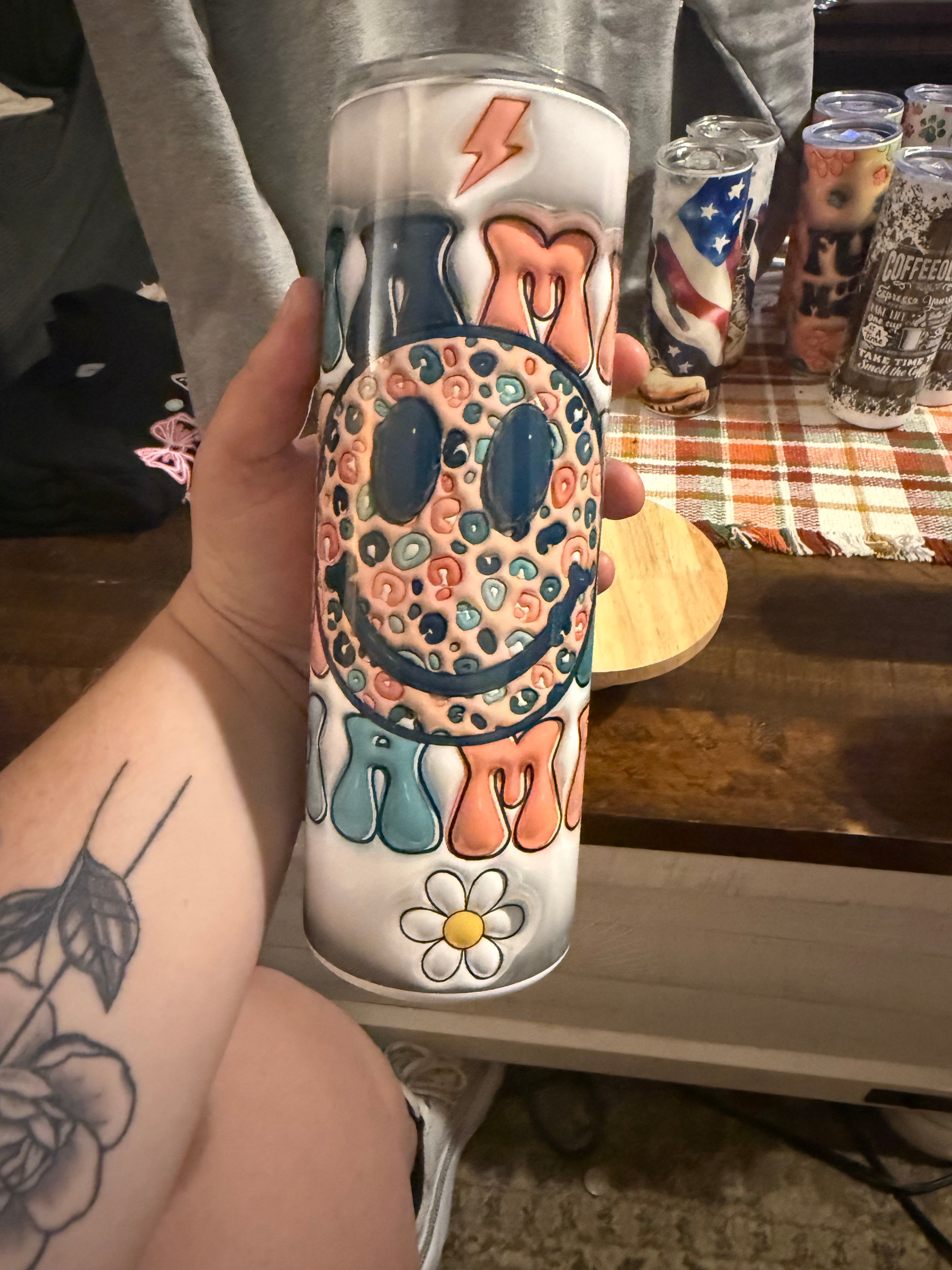Smiley mama tumbler