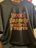 Boots and flannels tee