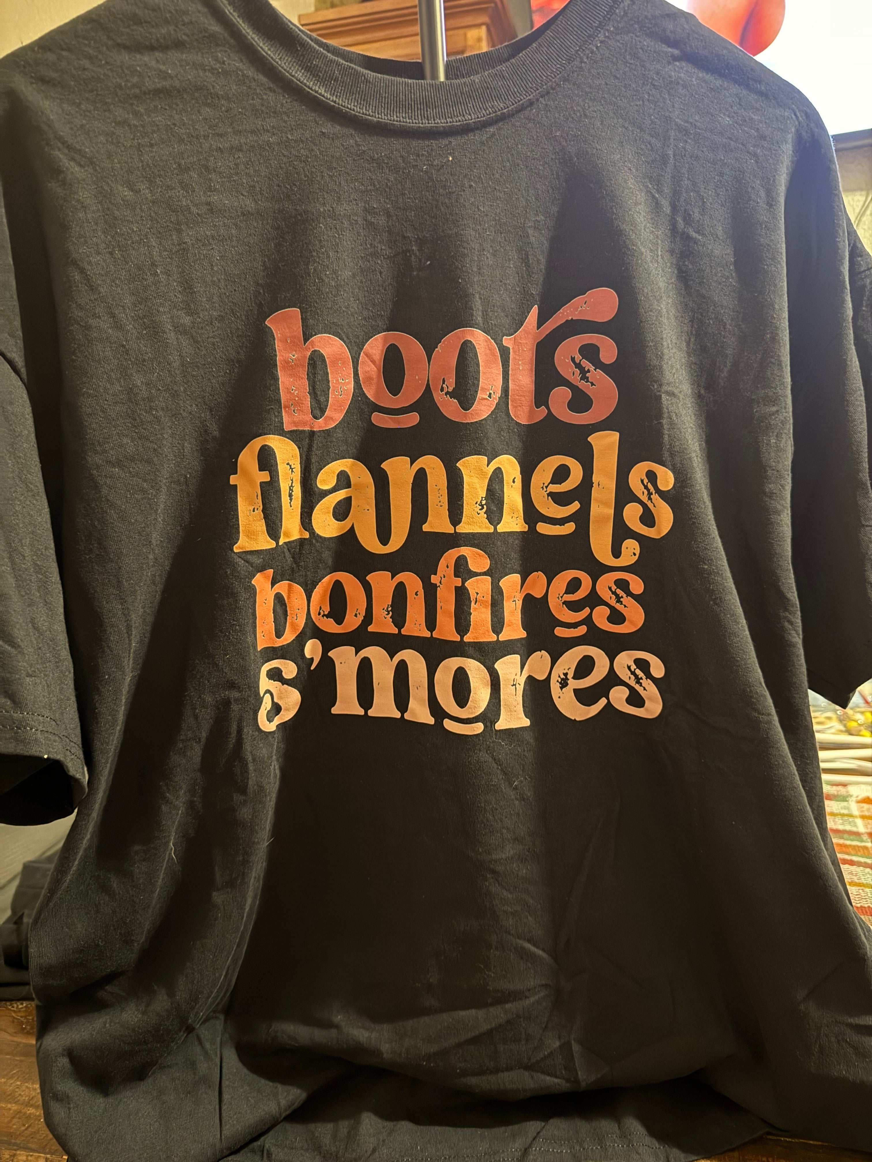 Boots and flannels tee